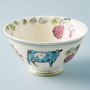 Anthropologie Blue Cow bowl by Lorena Maranon